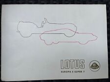 Lotus SUPER SEVEN et EUROPA publicité originale 1968 Italie