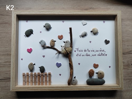 Cadre paysage petits oiseaux - "paysage",