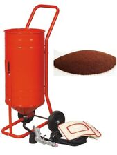 Sableuse mobile sur Roulettes 56,70L 41kg + Sac 20kg Abrasif Garnet Mesh 80A+