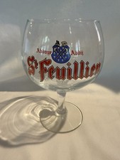 Brasserie St. Feuillien Belgian Triple Beer Glass Goblet Abbaye Abdij
