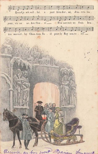 Chanson illustree arrivee - cp,