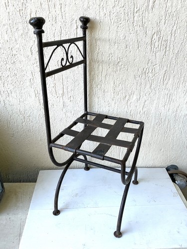 Petite chaise vintage fer - chaise, en