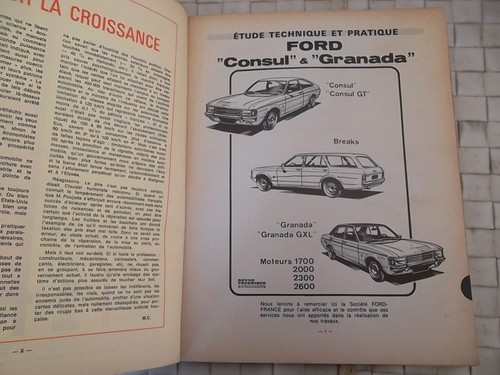 Revue technique ford - revue, consul