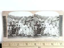 A Typical Group of Refugees on Rue de Pave Stereoview William H. Rau 1903