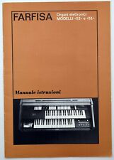 FARFISA Mod 51 and 52 ELECTRONIC ORGAN Manual Manuale istruzioni ORIGINAL ITALY