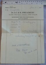 1979 invoice J. & R. Spreadbury, Loxwood, Sussex