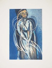 Henri Matisse: Cubist woman, signed lithograph