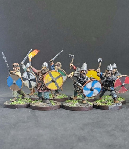 28mm viking warriors x8 - , pro