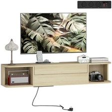 HOMCOM Meuble TV 120x24x22.4cm