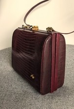 sac habillé vintage 1980 Melusso en lézard