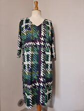 PAPRIKA : ROBE MANCHES 3/4 MADE IN FRANCE  PRINTEMPS VERT DRESS KLEID SIZE PLUS