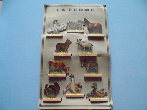 Jouet ancien carton animaux - ancien,