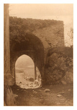 France, Porte, Château de Beaucens, 1918 Vintage Silver Print. Silver Print