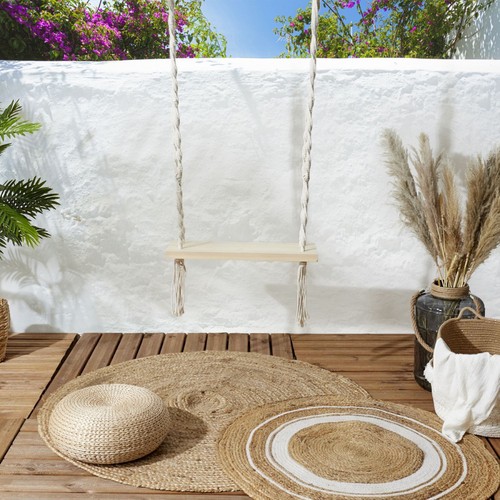 Balançoire bois macramé - balançoire,