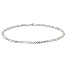 Silverly Argent 925poli minuscule 2 mm boule perle elastique Bracelet extensible