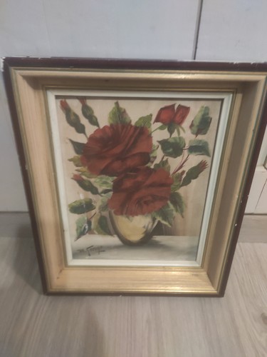 Ancien tableau huile - tableau, sur