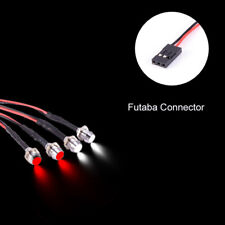 3mm Red & White Headlamps Headlights LED Light for Traxxas Tamiya Axial RC Model