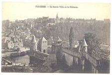 Old postcard 35 - Fougeres (Ille et Vilaine) - The Upper Town and the Castle