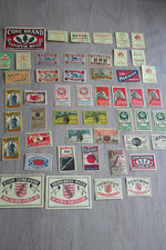 Lot of 49 Antique Matchbox Tops