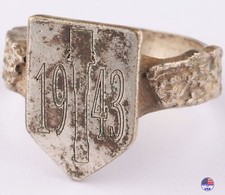 1943 German Ring WW2 Grenade WWII Germany Viking Goth shield Gothic Horror Jewel