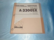 TEAC A-3300SX REEL TO REEL OWNERS MANUAL FREE SAME DAY  SHIPPING