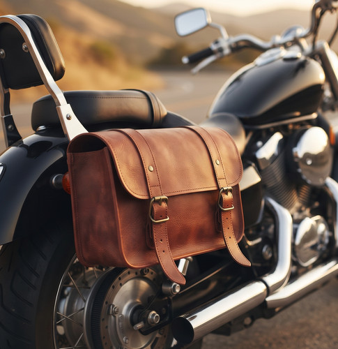 Sac guidon cuir marron - sac, en
