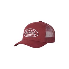 Casquette Von Dutch Rouge Bordeaux Trucker Custom Lof-Taille unique