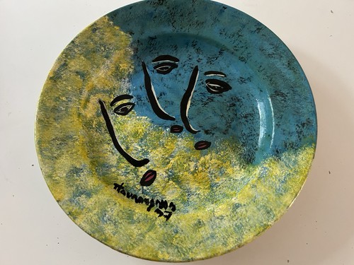Assiette céramique peinte - céramique,
