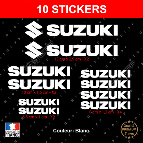 Stickers suzuki blanc - stickers,