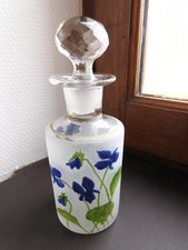 antique enameled violet decor perfume bottle
