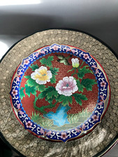 CLOISONNE ASSIETTE PLAT BRONZE
