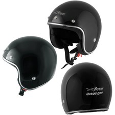 Casque Moto Jet noir Kustom Scooter ECE 22-06 approbation