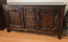 BUFFET BAS LORRAIN STYLE LOUIS XV CHENE MASSIF XIXème 2 PORTES ET 3 TIROIRS