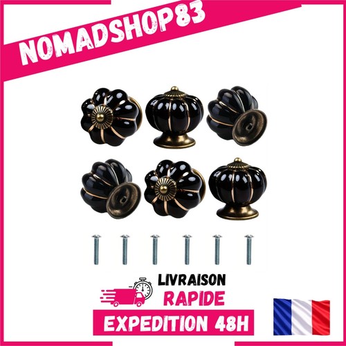 Boutons meuble citrouille - 6, de