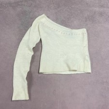 Vintage Knitted Jumper One Sleeve Knit Sweater, 37% Angora Rabbit Hair Women's
