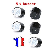 5 x Buzzer actif 5V - Son