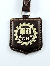 KEYRING - AUTOMOBILE CLUB du NORD de FRANCE - Roubaix - Vintage 1960s - Leather
