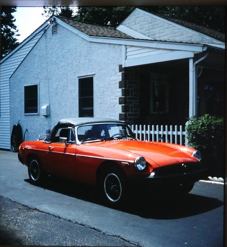 Mgb red sports - car,
