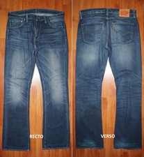 JEANS LEVIS 527 "Low-bootcut" W34 L34 (FR t44)  bleu foncé délavé 4896