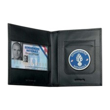 PORTE-CARTE HORIZONTAL 2 VOLETS INTERVENTION GARDIEN SURETE VIGILE AGENT PRIVE 