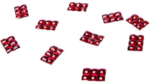 100 confettis strass rouge - confettis,