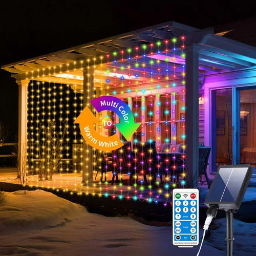 Rideau lumineux solaire - rideau,
