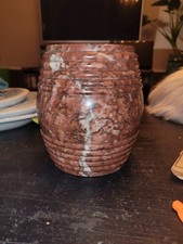 Pot à tabac marbre rouge