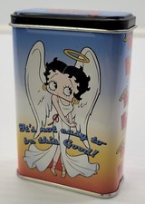 *C2) Vintage 2001 Small Vandor Collectible Betty Boop Keepsake Tin Angel Devil