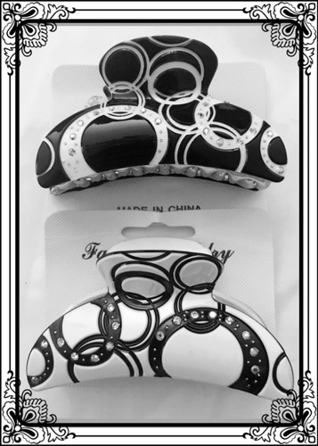Pince cheveux diamant noir - pince,