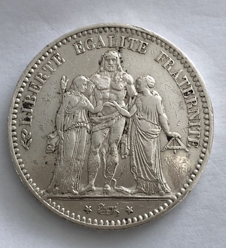 Pièce argent 5 francs - pièce, en
