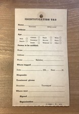 IDENTIFICATION TAG US ARMY