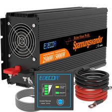 EDECOA Onduleur 24V 220V Pur Sinus Convertisseur 2500W Camion Voiture Camping