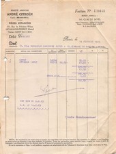 1929 PIECES DETACHEES SOCIETE ANONYME ANDRE CITROEN A LEVALLOIS PERRET - M. B