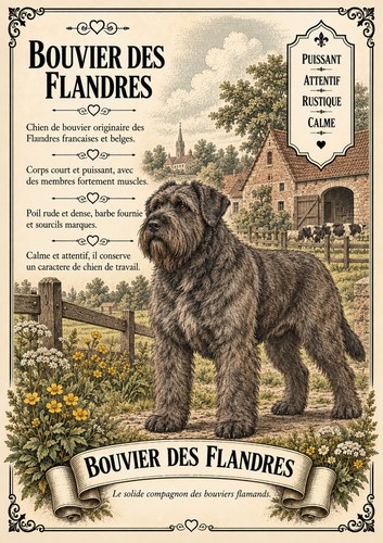 Affiche bouvier des - affiche,